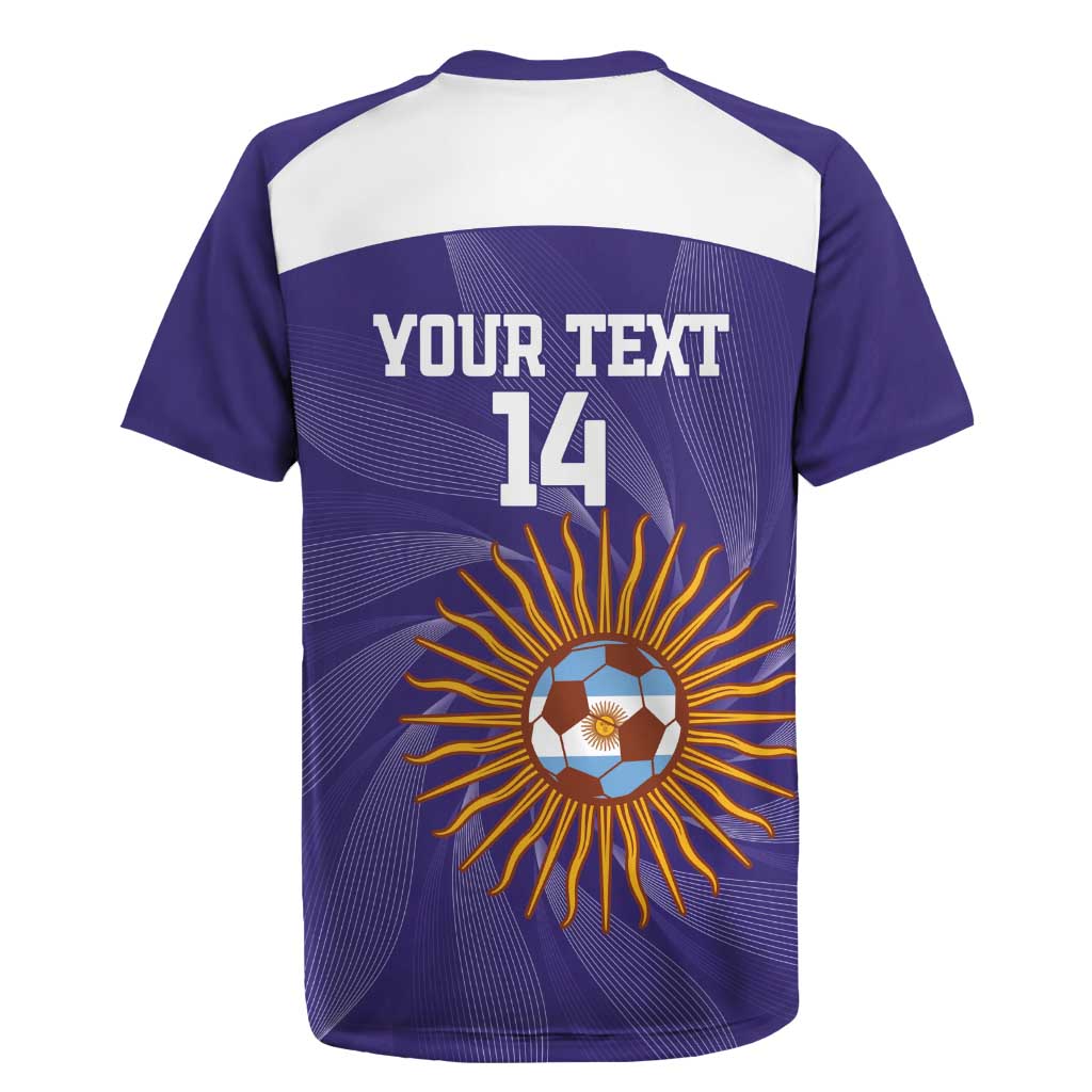 Custom Argentina Football Rugby Jersey Vamos La Albiceleste Purple Version - Wonder Print Shop
