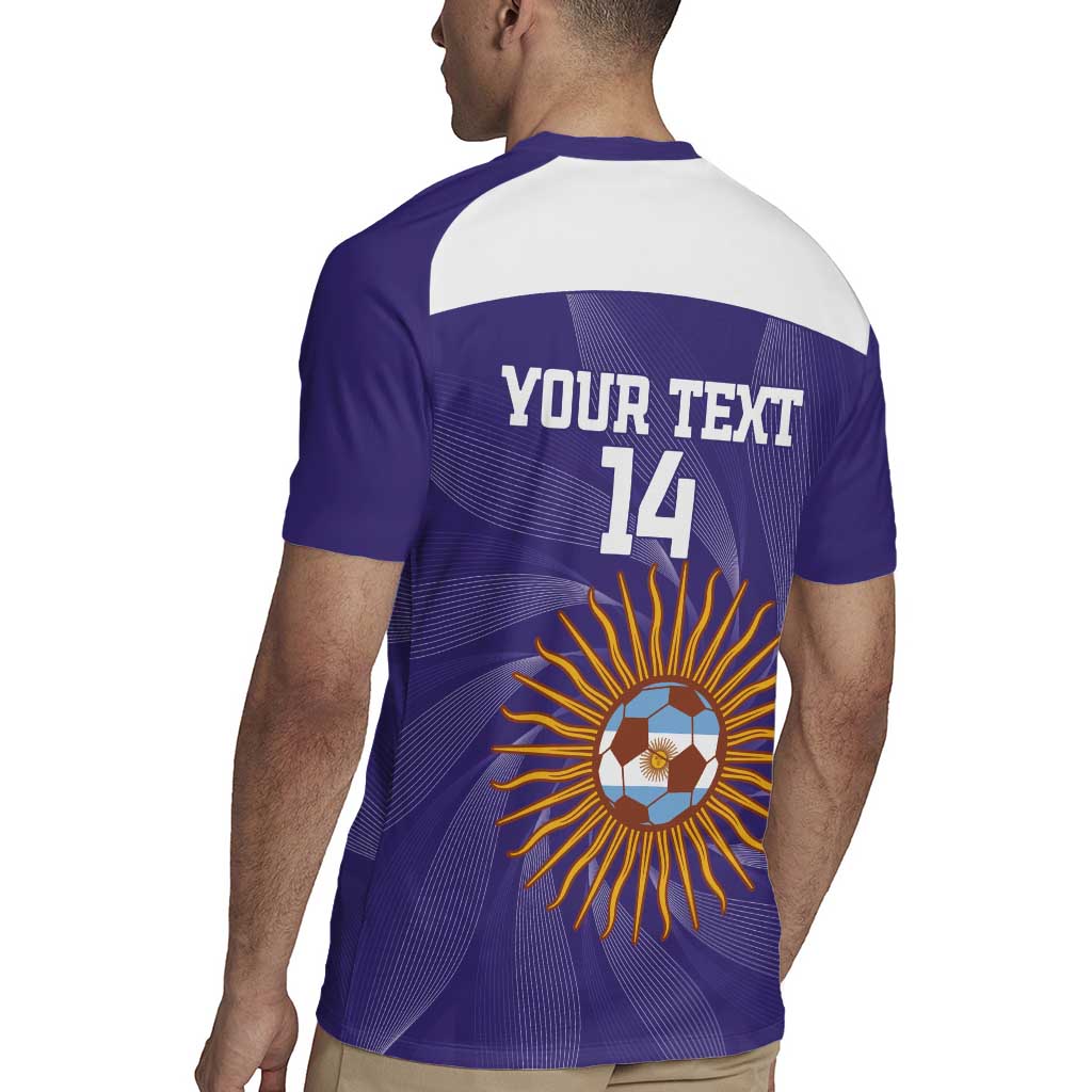 Custom Argentina Football Rugby Jersey Vamos La Albiceleste Purple Version - Wonder Print Shop