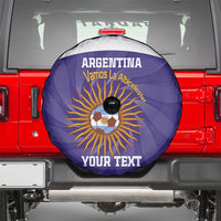Custom Argentina Football Spare Tire Cover Vamos La Albiceleste Purple Version - Wonder Print Shop