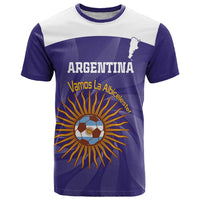 Custom Argentina Football T Shirt Vamos La Albiceleste Purple Version - Wonder Print Shop