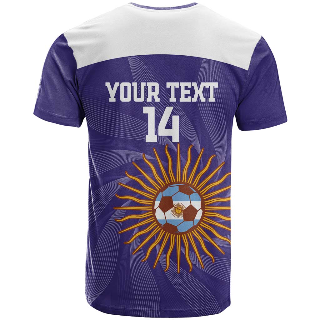 Custom Argentina Football T Shirt Vamos La Albiceleste Purple Version - Wonder Print Shop