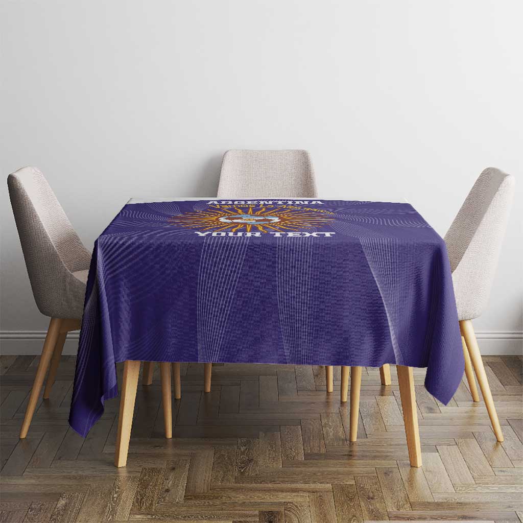 Custom Argentina Football Tablecloth Vamos La Albiceleste Purple Version - Wonder Print Shop