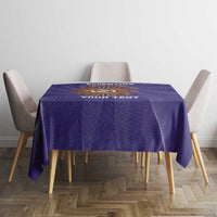 Custom Argentina Football Tablecloth Vamos La Albiceleste Purple Version - Wonder Print Shop