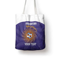 Custom Argentina Football Tote Bag Vamos La Albiceleste Purple Version - Wonder Print Shop