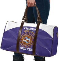 Custom Argentina Football Travel Bag Vamos La Albiceleste Purple Version - Wonder Print Shop