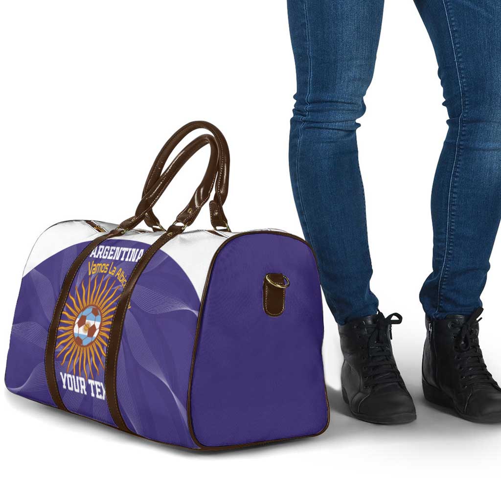 Custom Argentina Football Travel Bag Vamos La Albiceleste Purple Version - Wonder Print Shop
