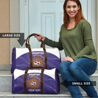 Custom Argentina Football Travel Bag Vamos La Albiceleste Purple Version - Wonder Print Shop