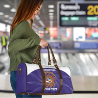 Custom Argentina Football Travel Bag Vamos La Albiceleste Purple Version - Wonder Print Shop