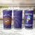 Custom Argentina Football Tumbler Cup Vamos La Albiceleste Purple Version - Wonder Print Shop