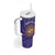 Custom Argentina Football Tumbler With Handle Vamos La Albiceleste Purple Version - Wonder Print Shop