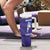 Custom Argentina Football Tumbler With Handle Vamos La Albiceleste Purple Version - Wonder Print Shop