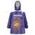 Custom Argentina Football Wearable Blanket Hoodie Vamos La Albiceleste Purple Version - Wonder Print Shop