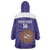 Custom Argentina Football Wearable Blanket Hoodie Vamos La Albiceleste Purple Version - Wonder Print Shop
