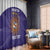 Custom Argentina Football Window Curtain Vamos La Albiceleste Purple Version - Wonder Print Shop