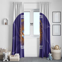Custom Argentina Football Window Curtain Vamos La Albiceleste Purple Version - Wonder Print Shop