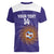 Custom Argentina Football Women V-Neck T-Shirt Vamos La Albiceleste Purple Version - Wonder Print Shop