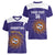 Custom Argentina Football Women V-Neck T-Shirt Vamos La Albiceleste Purple Version - Wonder Print Shop