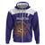 Custom Argentina Football Zip Hoodie Vamos La Albiceleste Purple Version - Wonder Print Shop