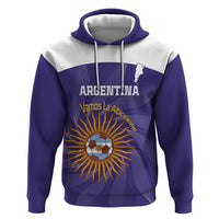 Custom Argentina Football Zip Hoodie Vamos La Albiceleste Purple Version - Wonder Print Shop