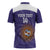 Custom Argentina Football Zipper Polo Shirt Vamos La Albiceleste Purple Version - Wonder Print Shop