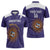 Custom Argentina Football Zipper Polo Shirt Vamos La Albiceleste Purple Version - Wonder Print Shop