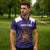 Custom Argentina Football Zipper Polo Shirt Vamos La Albiceleste Purple Version - Wonder Print Shop