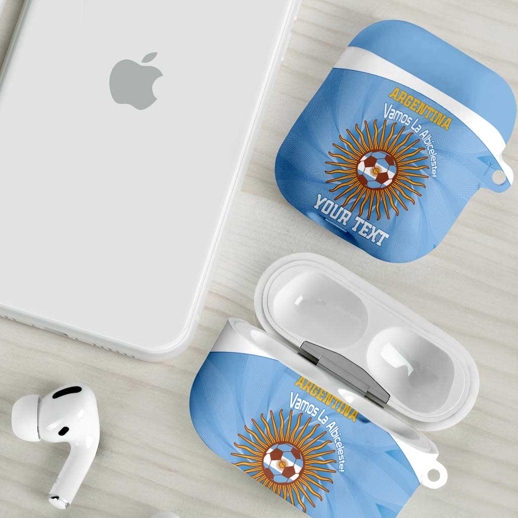 Custom Argentina Football AirPods Case Vamos La Albiceleste Blue Version - Wonder Print Shop