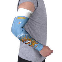 Custom Argentina Football Arm Sleeves Vamos La Albiceleste Blue Version - Wonder Print Shop
