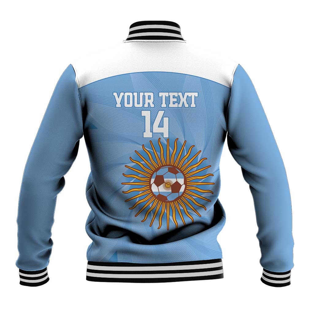 Custom Argentina Football Baseball Jacket Vamos La Albiceleste Blue Version - Wonder Print Shop