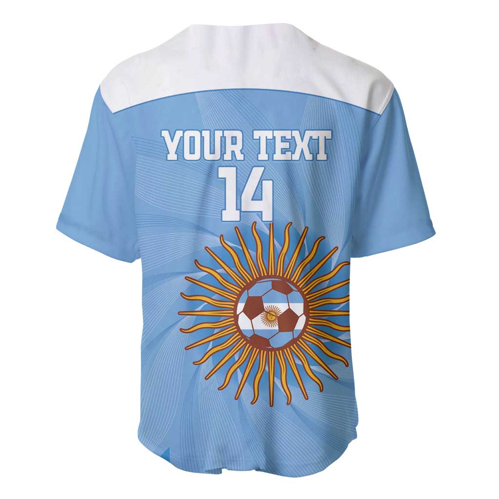 Custom Argentina Football Baseball Jersey Vamos La Albiceleste Blue Version - Wonder Print Shop