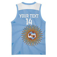 Custom Argentina Football Basketball Jersey Vamos La Albiceleste Blue Version - Wonder Print Shop