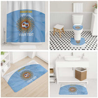 Custom Argentina Football Bathroom Set Vamos La Albiceleste Blue Version - Wonder Print Shop