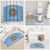 Custom Argentina Football Bathroom Set Vamos La Albiceleste Blue Version - Wonder Print Shop