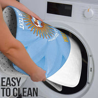 Custom Argentina Football Bathroom Set Vamos La Albiceleste Blue Version - Wonder Print Shop