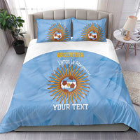 Custom Argentina Football Bedding Set Vamos La Albiceleste Blue Version - Wonder Print Shop