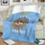 Custom Argentina Football Blanket Vamos La Albiceleste Blue Version - Wonder Print Shop