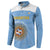 Custom Argentina Football Button Sweatshirt Vamos La Albiceleste Blue Version - Wonder Print Shop