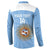 Custom Argentina Football Button Sweatshirt Vamos La Albiceleste Blue Version - Wonder Print Shop