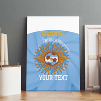 Custom Argentina Football Canvas Wall Art Vamos La Albiceleste Blue Version - Wonder Print Shop