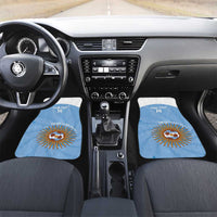Custom Argentina Football Car Mats Vamos La Albiceleste Blue Version - Wonder Print Shop