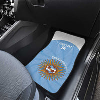 Custom Argentina Football Car Mats Vamos La Albiceleste Blue Version - Wonder Print Shop
