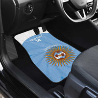 Custom Argentina Football Car Mats Vamos La Albiceleste Blue Version - Wonder Print Shop