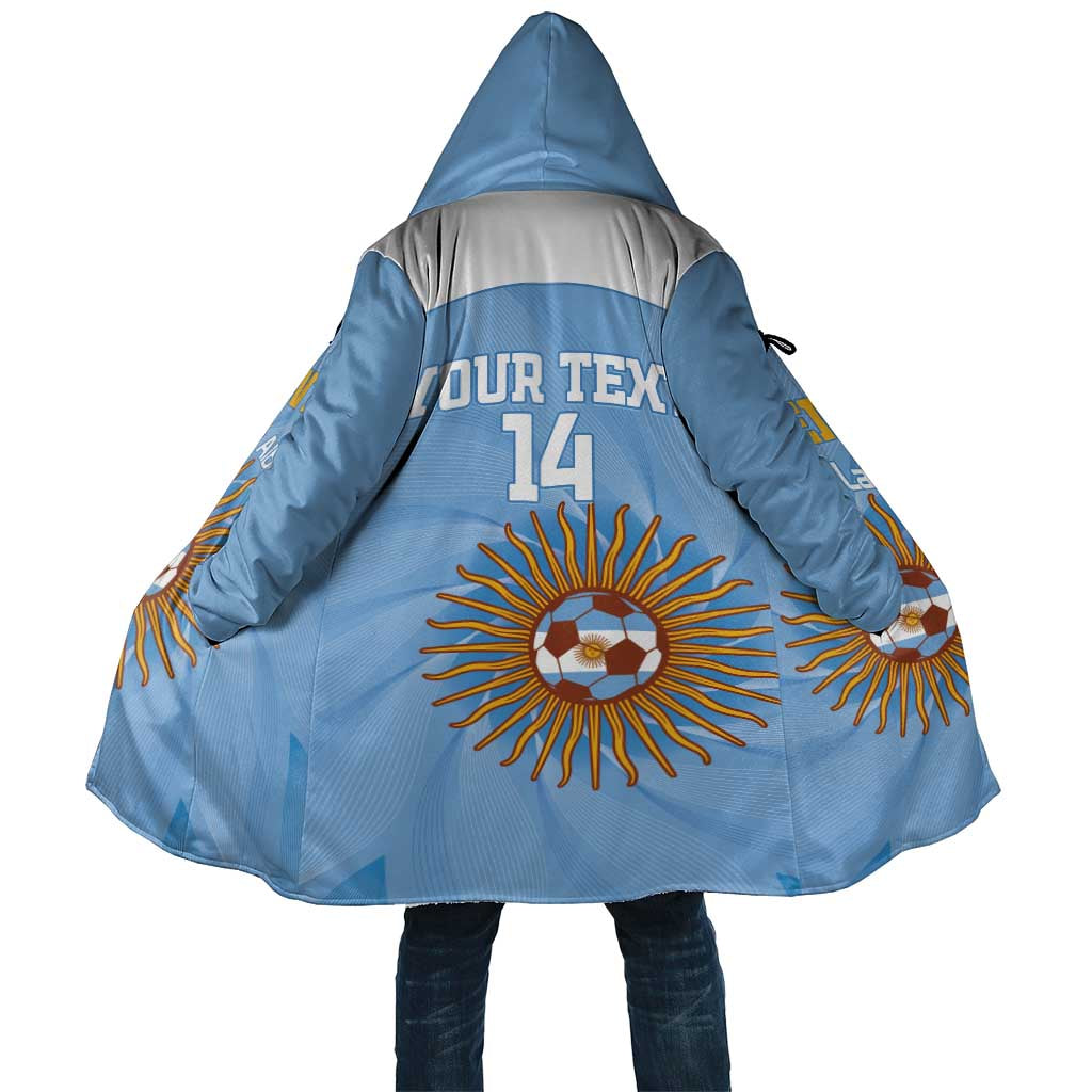 Custom Argentina Football Cloak Vamos La Albiceleste Blue Version - Wonder Print Shop