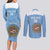 Custom Argentina Football Couples Matching Long Sleeve Bodycon Dress and Long Sleeve Button Shirt Vamos La Albiceleste Blue Version - Wonder Print Shop