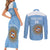 Custom Argentina Football Couples Matching Short Sleeve Bodycon Dress and Long Sleeve Button Shirt Vamos La Albiceleste Blue Version - Wonder Print Shop
