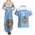 Custom Argentina Football Couples Matching Summer Maxi Dress and Hawaiian Shirt Vamos La Albiceleste Blue Version - Wonder Print Shop