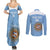 Custom Argentina Football Couples Matching Summer Maxi Dress and Long Sleeve Button Shirt Vamos La Albiceleste Blue Version - Wonder Print Shop