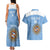 Custom Argentina Football Couples Matching Tank Maxi Dress and Hawaiian Shirt Vamos La Albiceleste Blue Version - Wonder Print Shop
