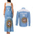 Custom Argentina Football Couples Matching Tank Maxi Dress and Long Sleeve Button Shirt Vamos La Albiceleste Blue Version - Wonder Print Shop