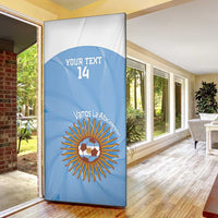 Custom Argentina Football Door Cover Vamos La Albiceleste Blue Version - Wonder Print Shop